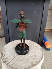 A painted bronze blackamoor