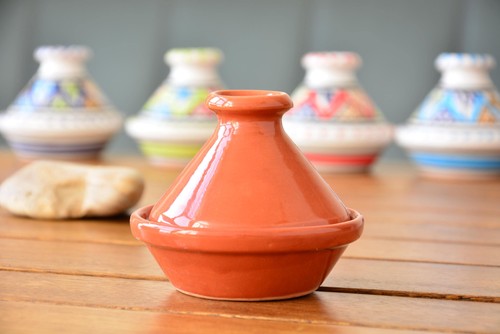 Terracotta clay tagine fire - tagine,