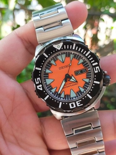Seiko srp315 orange monster - seiko,
