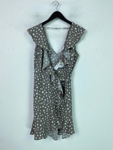 Apricot grey polka - apricot, dot