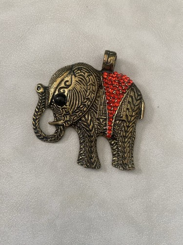Bronze toned elephant charm - bronze,