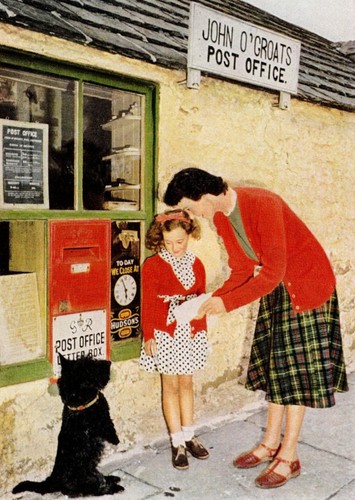 Scottish terrier post office - scottish, office"