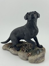 Danbury Mint Ever Alert Black Labrador Dog Figurine Tom Mackie