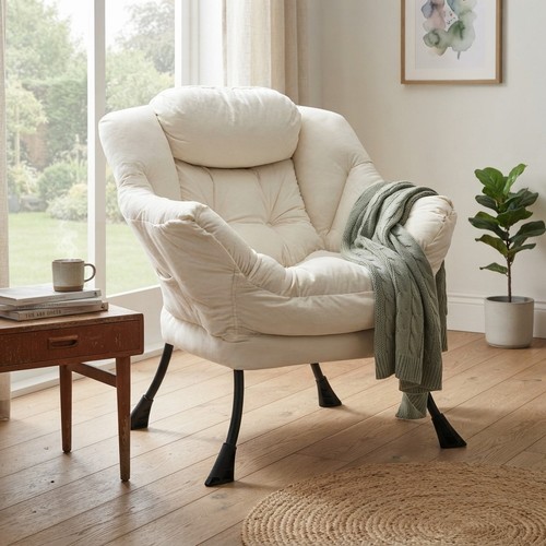 Stylish velvet reading chair - velvet,