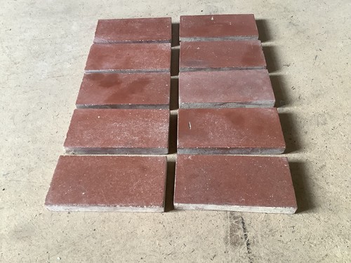 Reclaimed red encaustic - x,