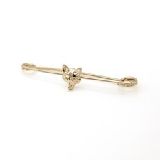 Equetech Traditional Foxhead Stock Pin - Gold or Silver - Hunting - Horse Riding