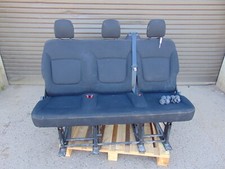 Renault Trafic 3rd Row rear bench Mk3 14-21 Black cloth headrest claps back