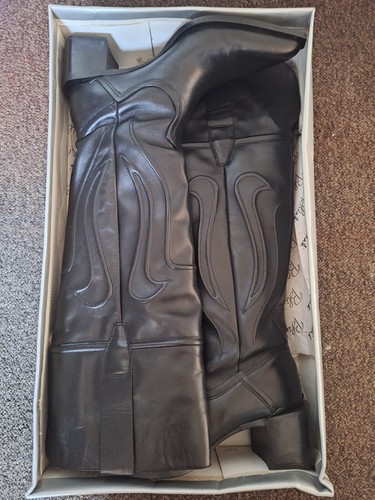 Zara black leather stitched - black,