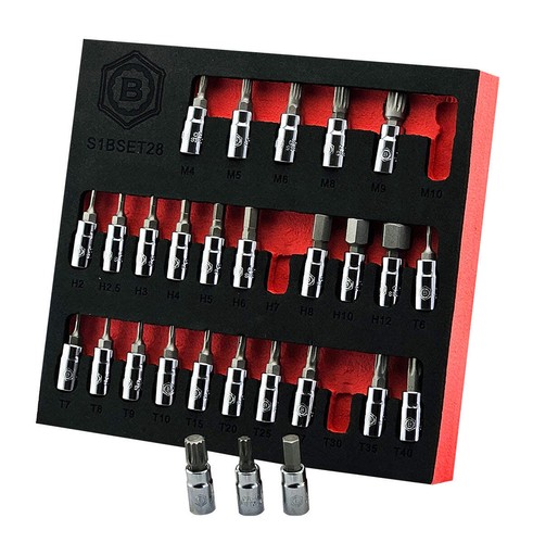 Hex torx and spline bit - and,