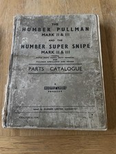 Humber Pullman And Humber Super Snipe Mk 2 & 3 Parts Catalogue 1951