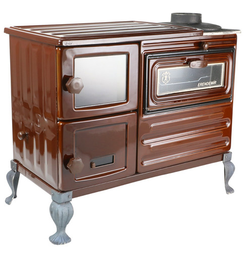 Enameled wood burning cook - wood,