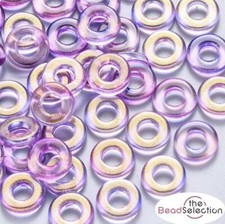 20 GLASS ROUND DONUT GLITTER