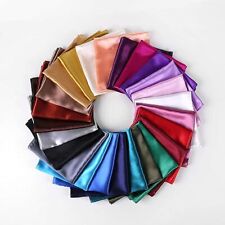 New Satin Solid Plain Silk Shiny Scarf Hijab Soft Square Head Neck Wrap 90x90 cm