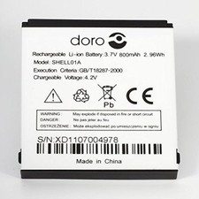 Doro Phone Easy 610 New Original Battery Work Doro 612,611,409,410