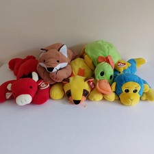 TY PILLOW PALS COLLECTION - 5 x Soft Plush Toys - Rusty/Paddles/Red/Swinger/Foxy