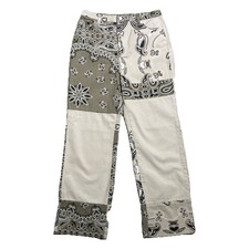 BOOHOO Brown/Taupe/Cream Patchwork Jeans ~ Size 12 ~ NWOT