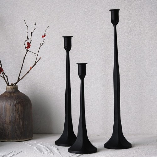 Iron taper candle holder - holder, set
