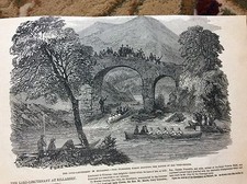 m4-6 ephemera 1849 picture killarney viceregal barge rapids weir bridge