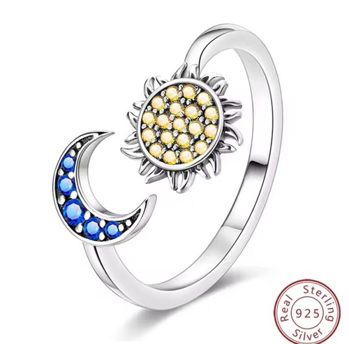 Sun and moon adjustable - and, ring