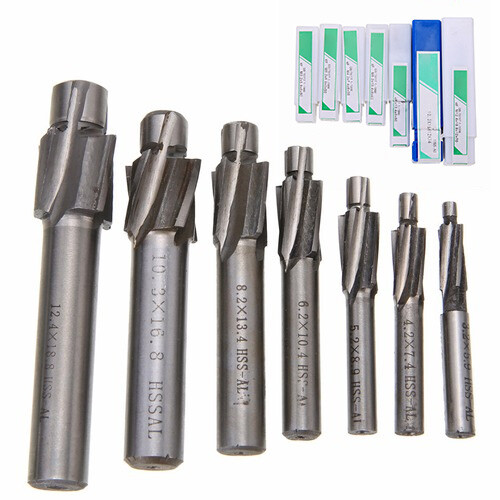7pcs set counterbore end - counterbore, mill