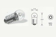 6 volt 3 watt MES E10 classic car side tail dash lamp bulb 990 (Box of 10)