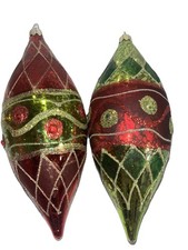 Glass Christmas Ornaments Red