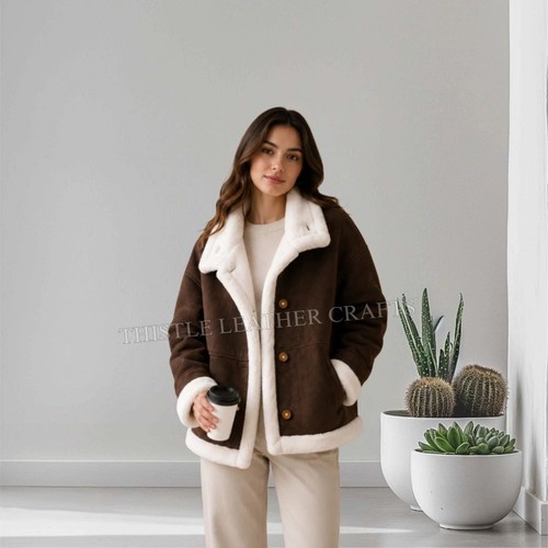 Women shearling jacket - |,
