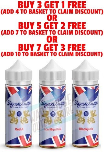 Signature 100ml liquid vape - 100ml,