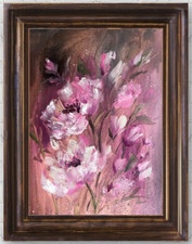 Original Pink Floral Painting