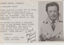 Johnny Seven, orig sign card