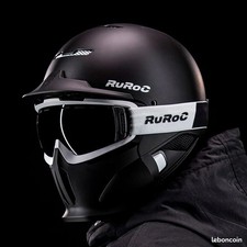 Ruroc RG1-DX Black and White Full Face Ski Snow Helmet Size M/L