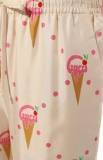 Gucci Womens Silk Trousers Ice