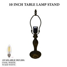 Medium Tiffany Table Lamp Abstract Base Only, 1 E27 Bulb Holder Antique Brass UK