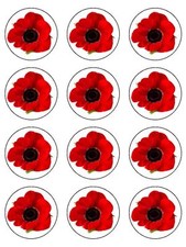 12 x Poppy Appeal (1) 2"