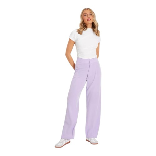 Quiz lilac linen palazzo - linen,