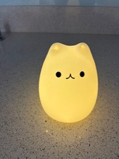 silicone animal night light pink cat supplied without batteries (Appx 17cm tall)