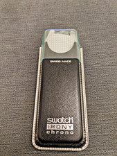 Vintage Swatch Irony Chrono Black Watch Case Storage Box + Manual