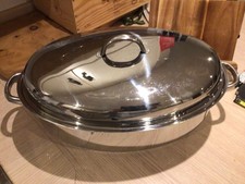 Oval Stainless Steel Casserole Pot With Lid