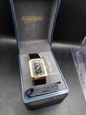 Vintage Gents Dress Watch Gruen Precision In Box With Tag Unused Working