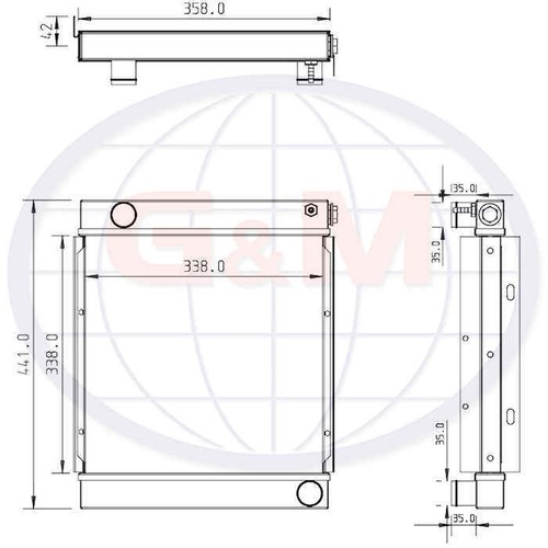Radiator for jcb 8008 - radiator,