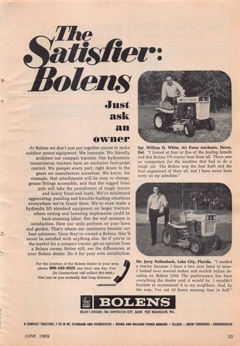 Bolens compact tractor fmc - compact,