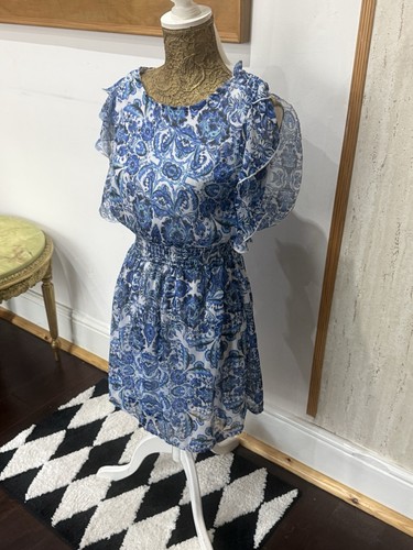 Primark dress white and blue - white,