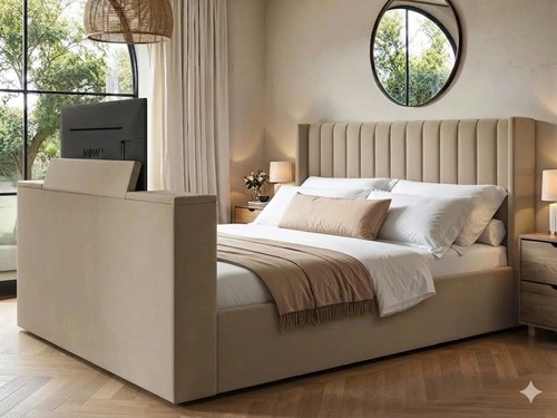 New winged panel bed - tv, frame