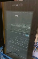 LOGIK LWC34B20 34-Bottle Wine Cooler Black Freestanding Chiller Fridge