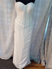 Wedding Dress size 12 ivory chiffon 2 piece Veromia, check measurements U