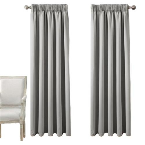 Pencil pleat tape top silver - pencil,