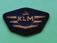 1970s KLM (Royal Dutch Airlines) Pilots Cap/Hat Badge In Bullion