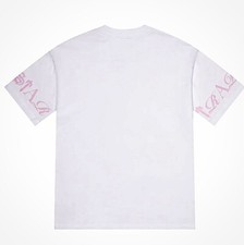 trapstar t shirt medium authentic script t white pink 