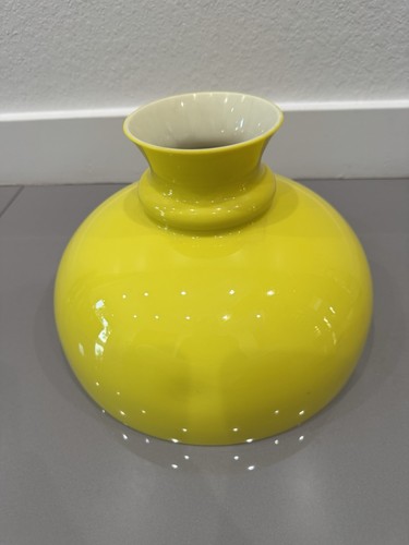 Vtg yellow cased glass - yellow,