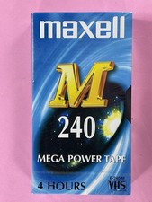 New Sealed MAXELL 3 Hour Blank Video Cassette Tape Vhs Pal E180